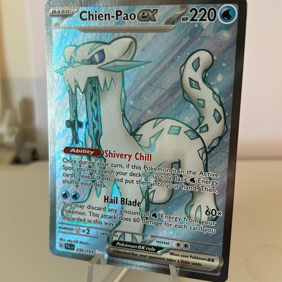 POKÉMON CHIEN-PAO EX CARD 236/193 PALDEA EVOLVED FULL ART - Picture 3 of 3